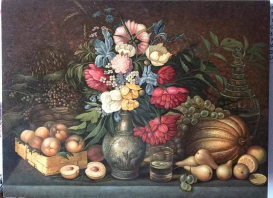 Картина маслом  Квіти і плоди