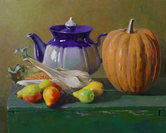 Картина маслом Натюрморт с тыквой