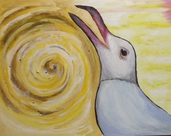 Картина маслом "Ещё одна чайка"