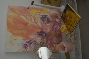 Картина в смешанной технике Нежность 