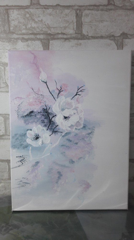 Картина акрилом Нежные цветы