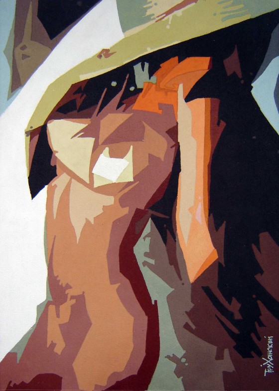 Картина акрилом Зной в тени