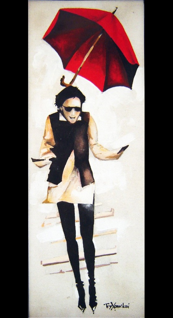 Картина акрилом Иллюзия полета при первом весеннем дожде