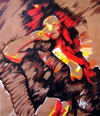 Картина акрилом Dites que je reviens bientet