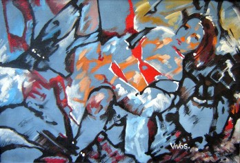 Картина акрилом Quand does je repasser chez vous