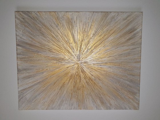 Картина в смешанной технике Интерьерная картина "Золотой луч" 