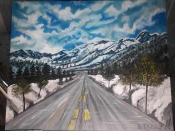 Картина акрилом Дорога в мрії