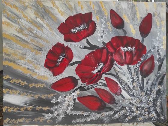 Картина акрилом Чарівні маки