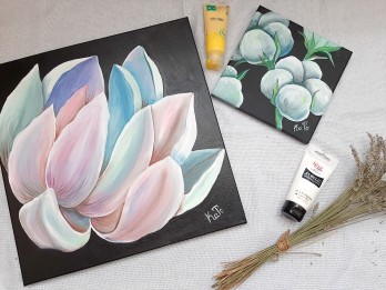 Картина акрилом Цветок