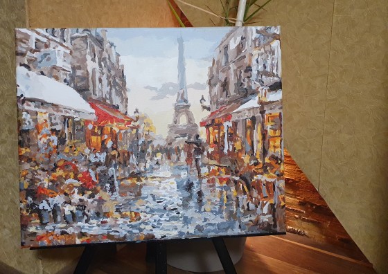 Картина акрилом Париж