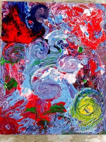 Картина в смешанной технике Хаос