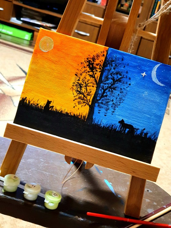 Картина акрилом Саванна