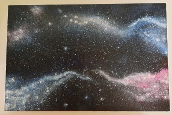 Картина акрилом Космос