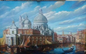 Картина маслом Венеция
