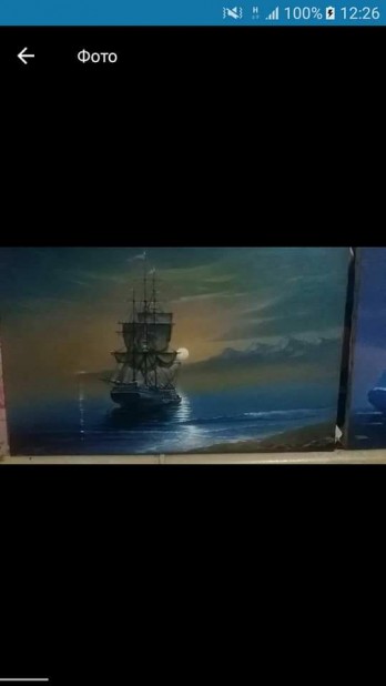 Картина маслом Вечернее море