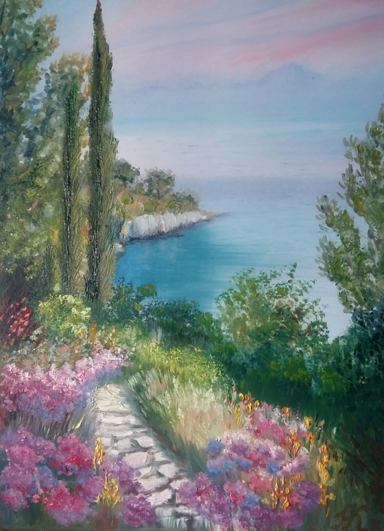 Картина маслом Середземноморський пейзаж 