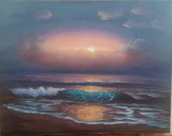 Картина маслом Світло на хвилях