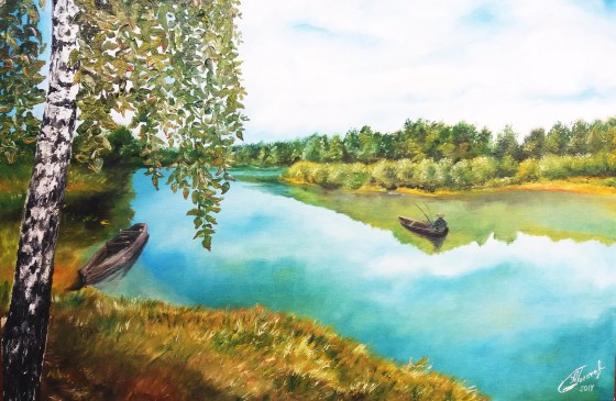 Картина маслом Лето