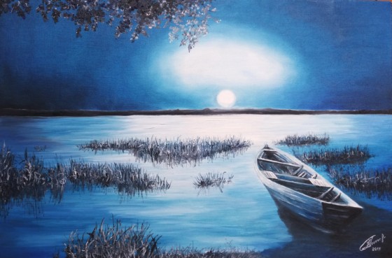 Картина маслом Ночь