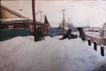 Картина маслом Зимние баталии