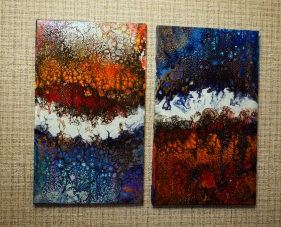 Картина акрилом Лед и пламя