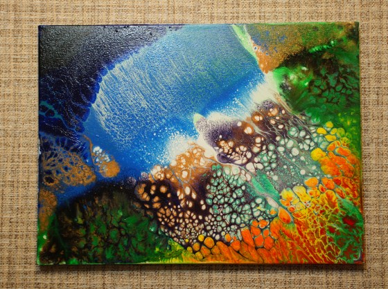 Картина акрилом Голубая лагуна