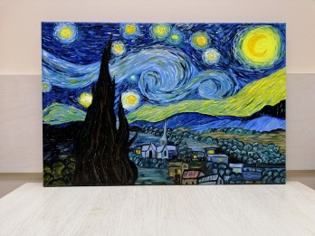 Картина маслом Репродукция "Звёздная ночь" 