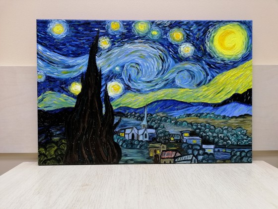 Картина маслом Репродукция "Звёздная ночь" 