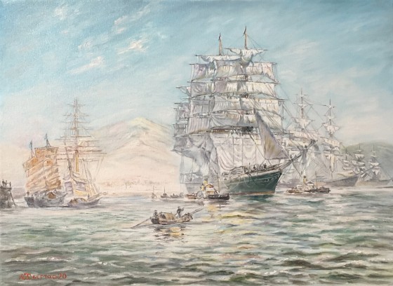 Картина маслом Морская гавань