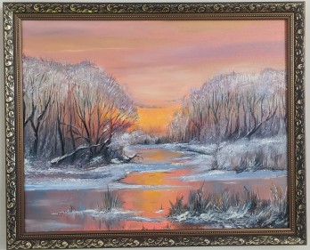 Картина маслом Рубиновый закат