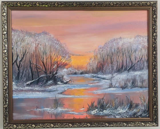 Картина маслом Рубиновый закат