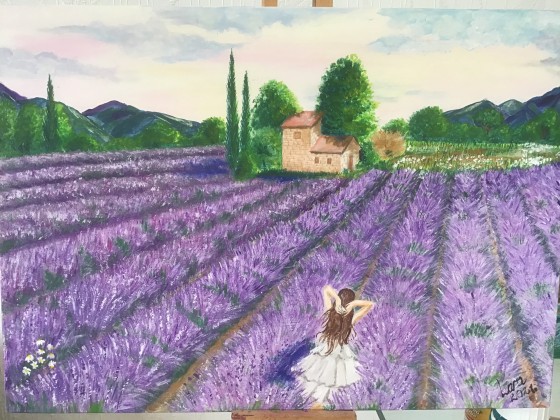 Картина акрилом Лавандовый восторг