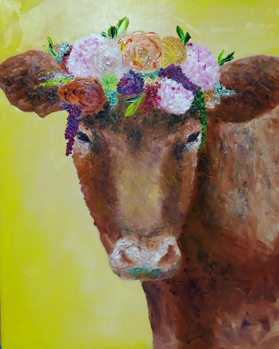 Картина маслом Нарядное настроение