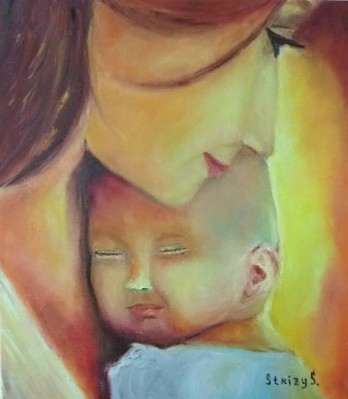 Картина маслом Материнство