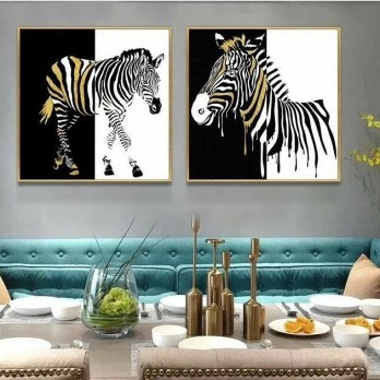 Картина акрилом Зебра