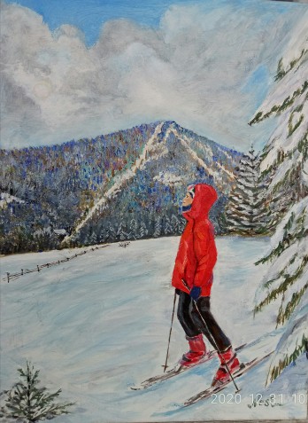 Картина маслом В Карпатах