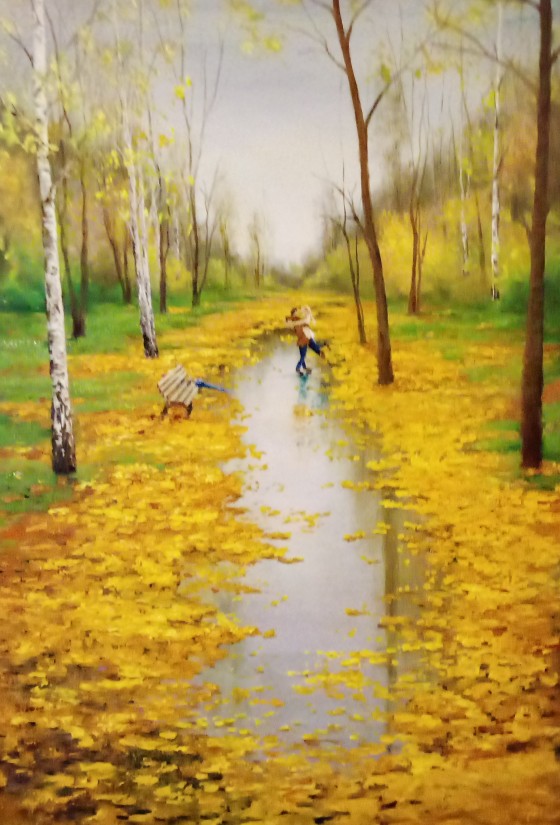 Картина маслом Встреча