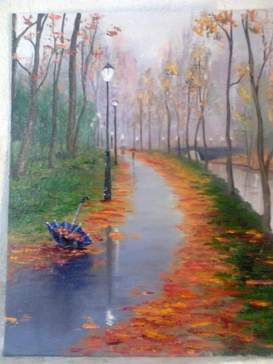 Картина маслом Осень