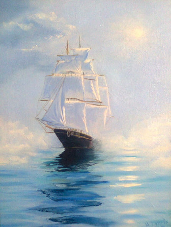 Картина маслом В тумане