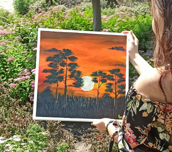 Картина акрилом Вечірній подих