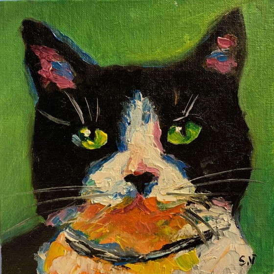 Картина маслом Кот