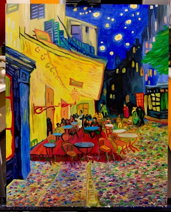 Картина маслом Ночная терраса Кафе 
