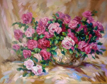 Картина маслом Букет роз