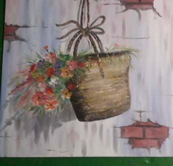 Картина маслом Карзина в подарок 