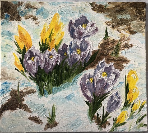 Картина маслом Цветы 