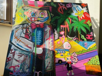 Картина в смешанной технике Монополист 