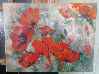 Картина маслом Любимые маки