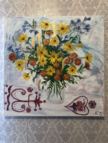 Картина акрилом Осінній букет