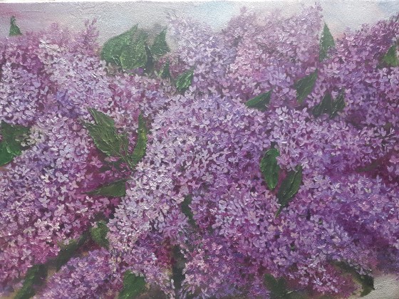 Картина маслом Сирень 