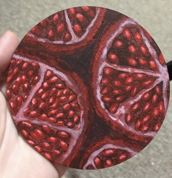 Картина акрилом Гранат